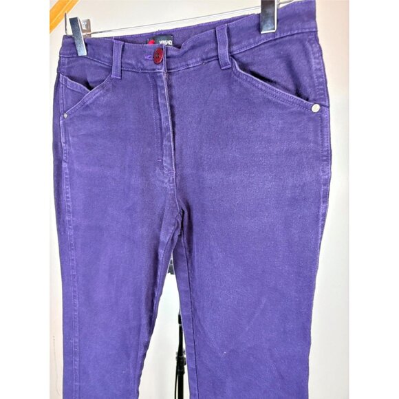 Gianni VERSACE Ladies Purple ITALIAN Jeans 28 w - Picture 2 of 6